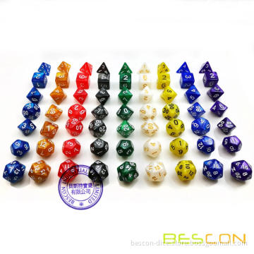 Marble Polyhedral Dice Set for Tabletop RPG Adventure Games, DND Dice Set